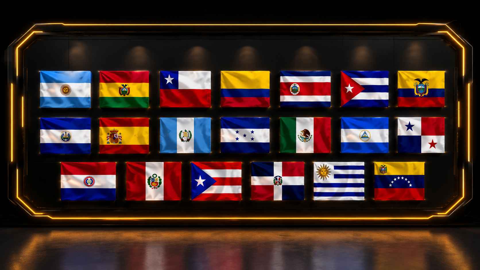 Bandeira PAÍSES DE LÍNGUA ESPANHOLA
